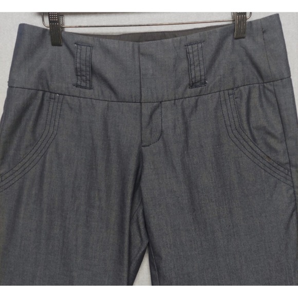 Billy Blues Dress Pants Womens 8 Wide Leg Charcoal Gray Stretch Career Workwear - Picture 2 of 16